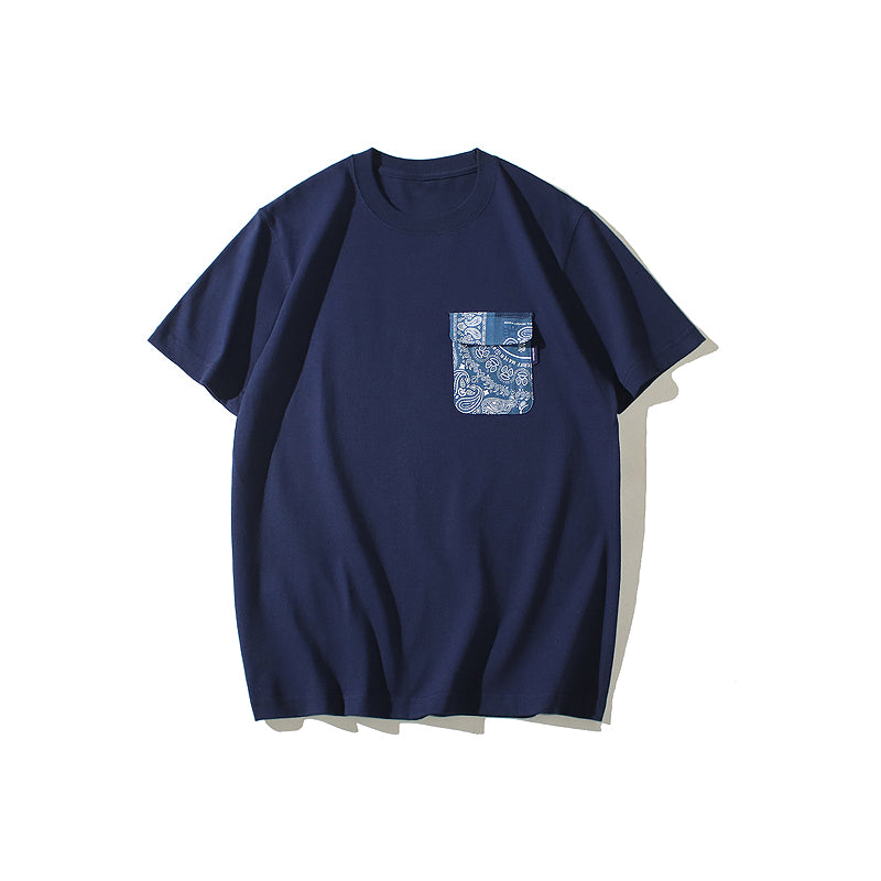 High-quality, easy-to-match short-sleeved T-shirt with vintage pockets