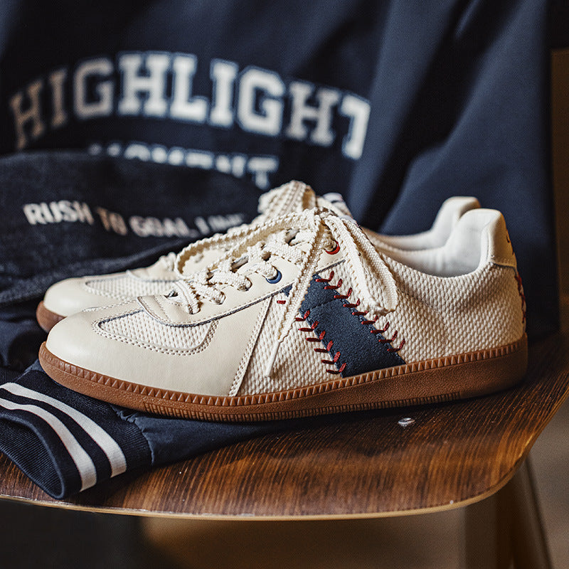 Baseball-style x Sashiko German Army Sneakers