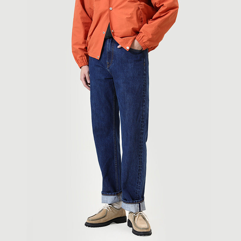 American Retro Straight Denim Pants