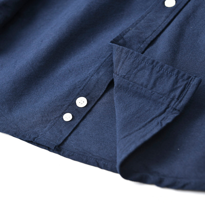 Embroidered breathable plain long sleeve shirt