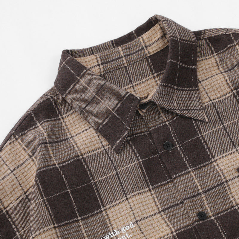 Irregular Retro Check Short Sleeve Shirt