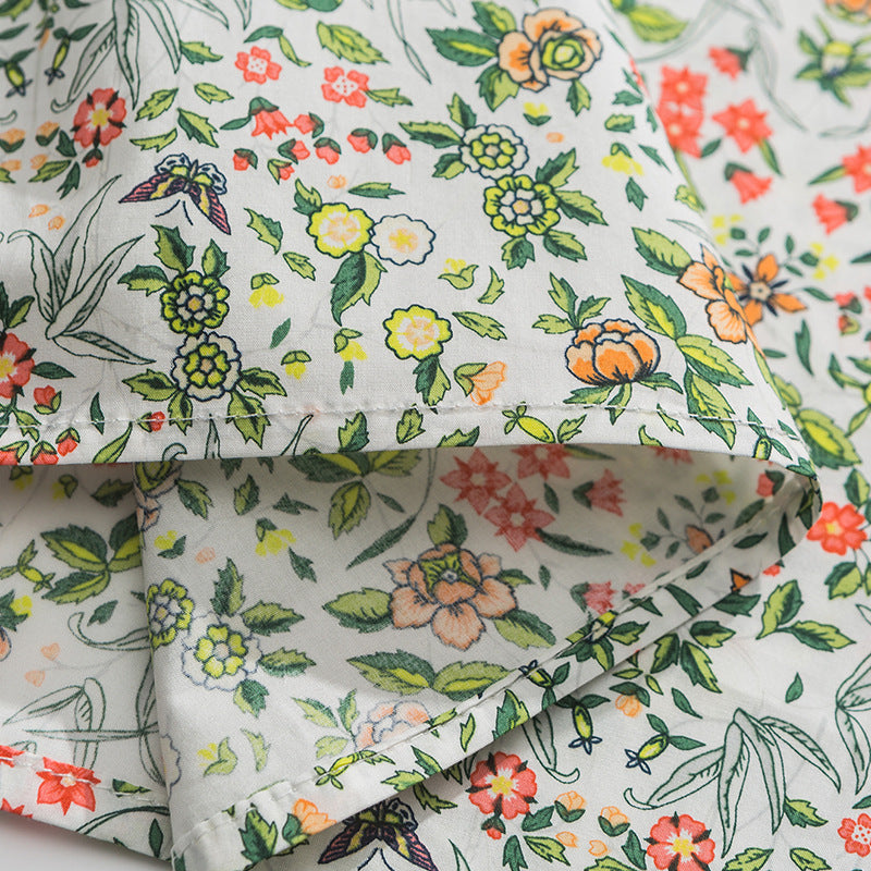 Hawaiian floral print aloha shirt
