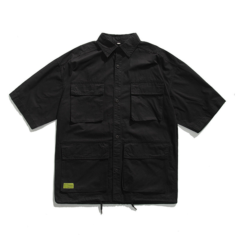 Retro Camouflage Pocket Short Sleeve Shirt