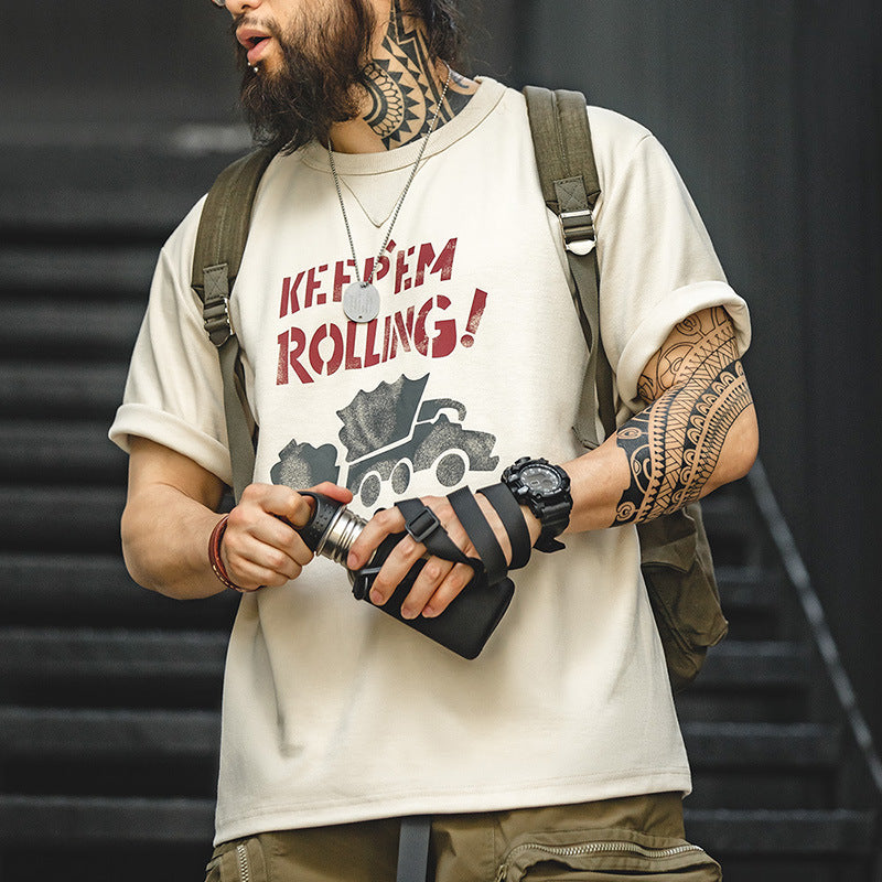 ヴィンテージアルファベットプリントTシャツ