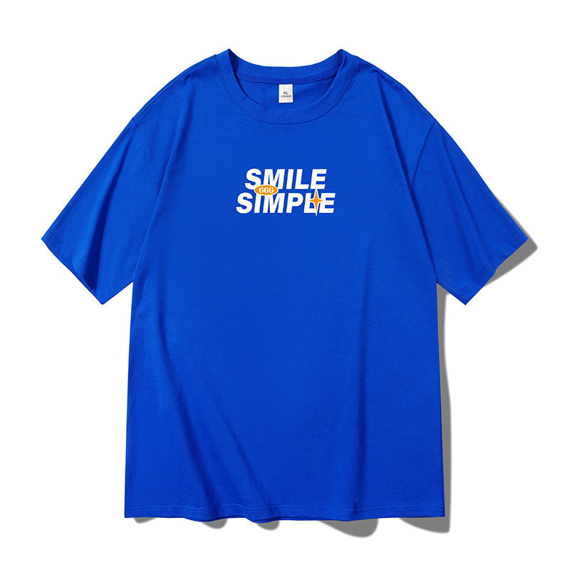 Casual alphabet T-shirt in seven colors