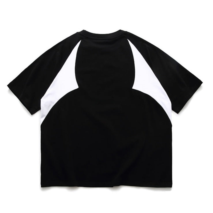 Color-block casual short-sleeved T-shirt