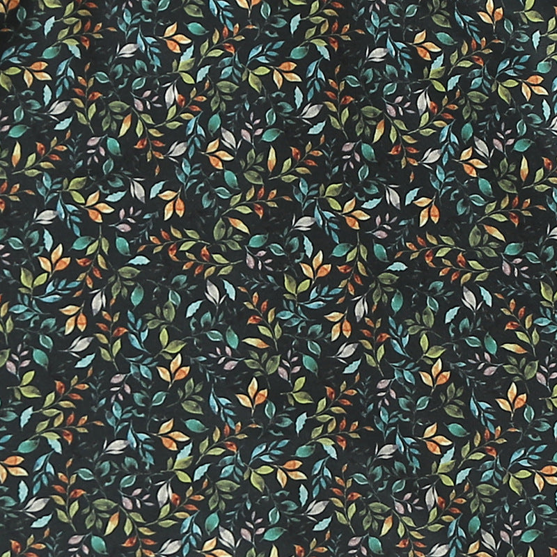 Branch and leaf print aloha shirt
