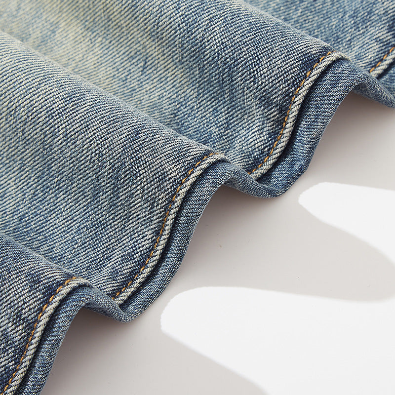 Loose Straight Retro Vintage Cargo Denim Pants