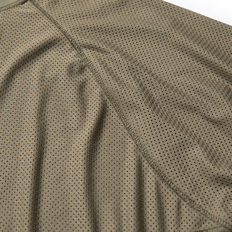 Outdoor Mesh Patchwork Functional T-Shirt