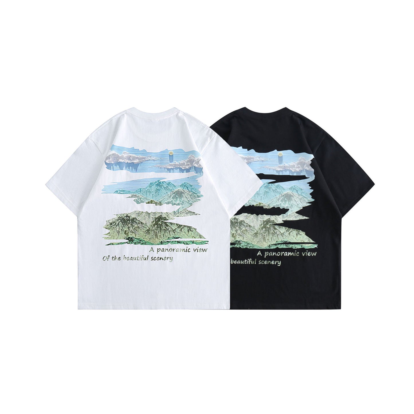 Printed casual loose T-shirt