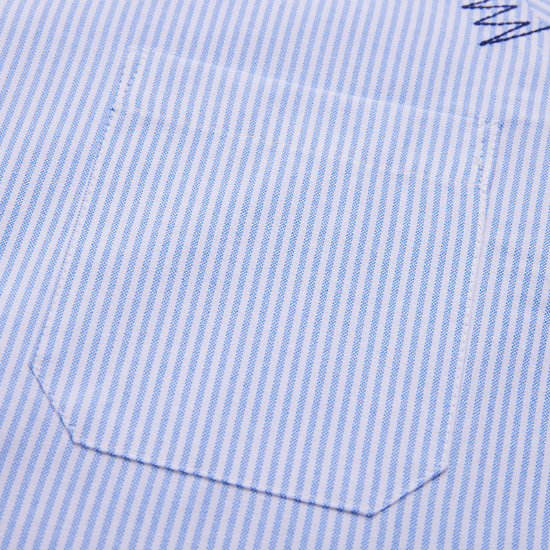 Classic blue striped long-sleeved work shirt
