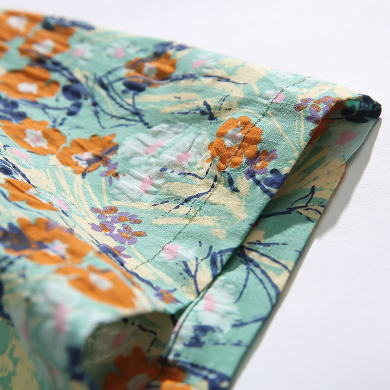 Retro floral fresh aloha short sleeve shirt