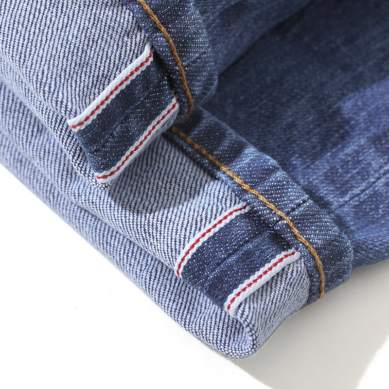 Distressed Stretch Wash Vintage Denim Pants
