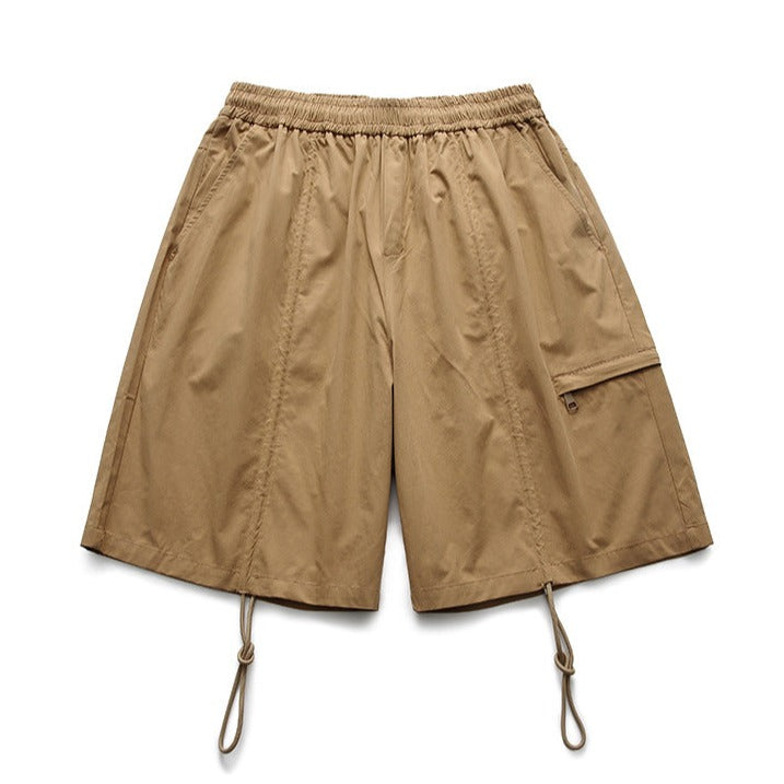 Outdoor Functional Pocket Plain Casual Shorts