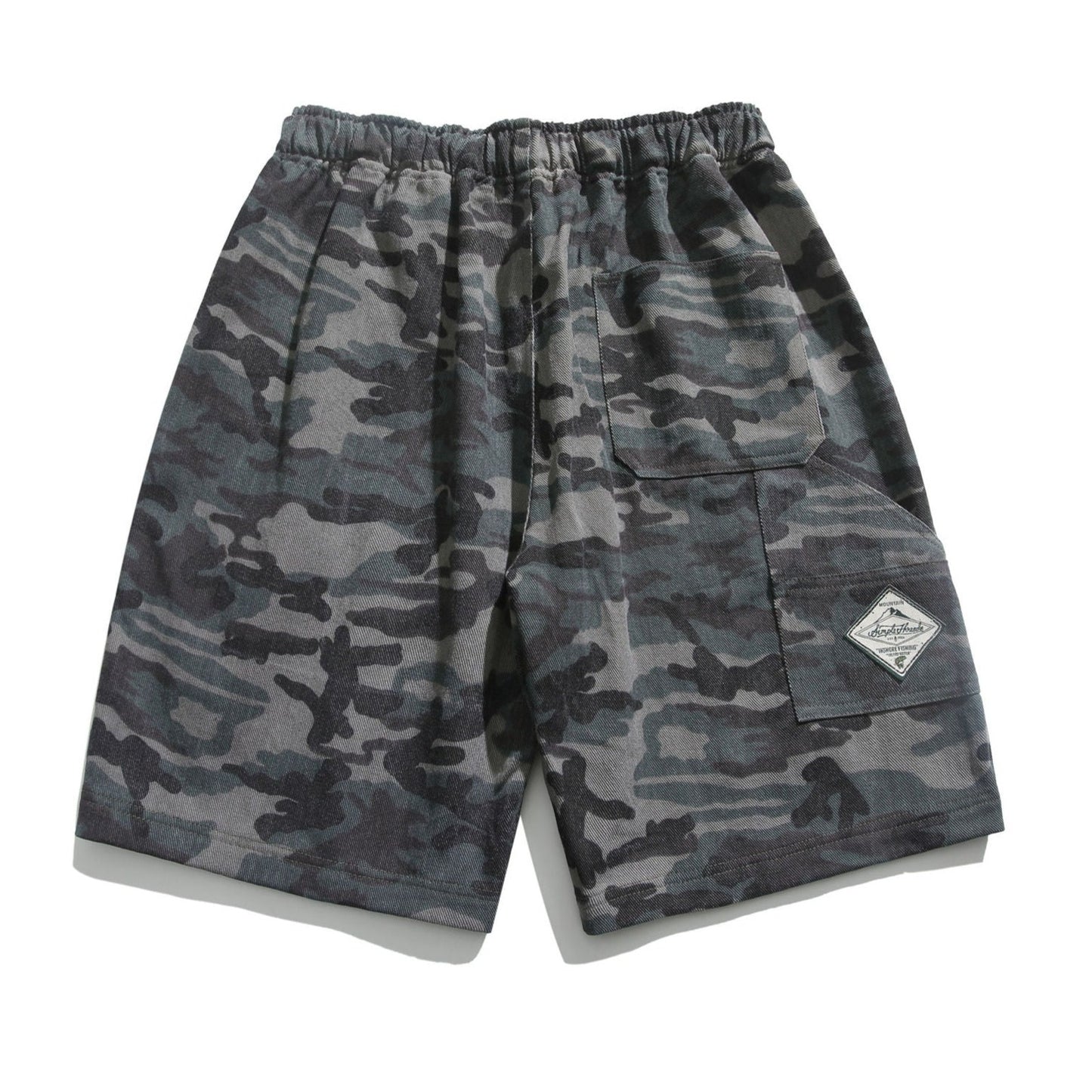 Retro Camouflage Pocket American Casual Shorts