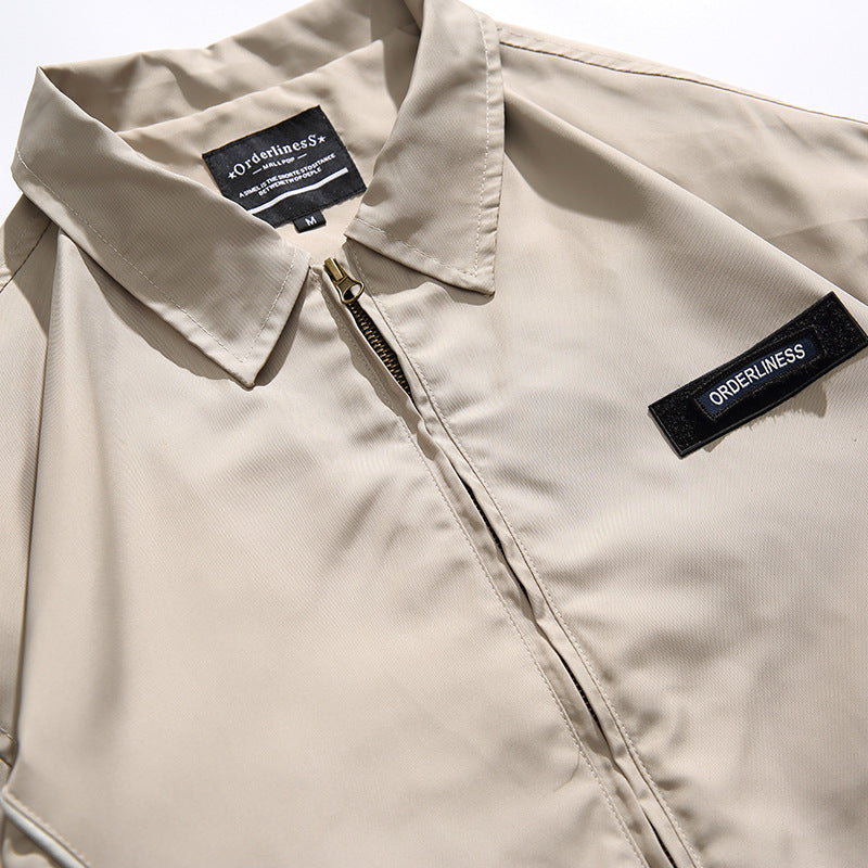 Retro plain flight jacket in three colors