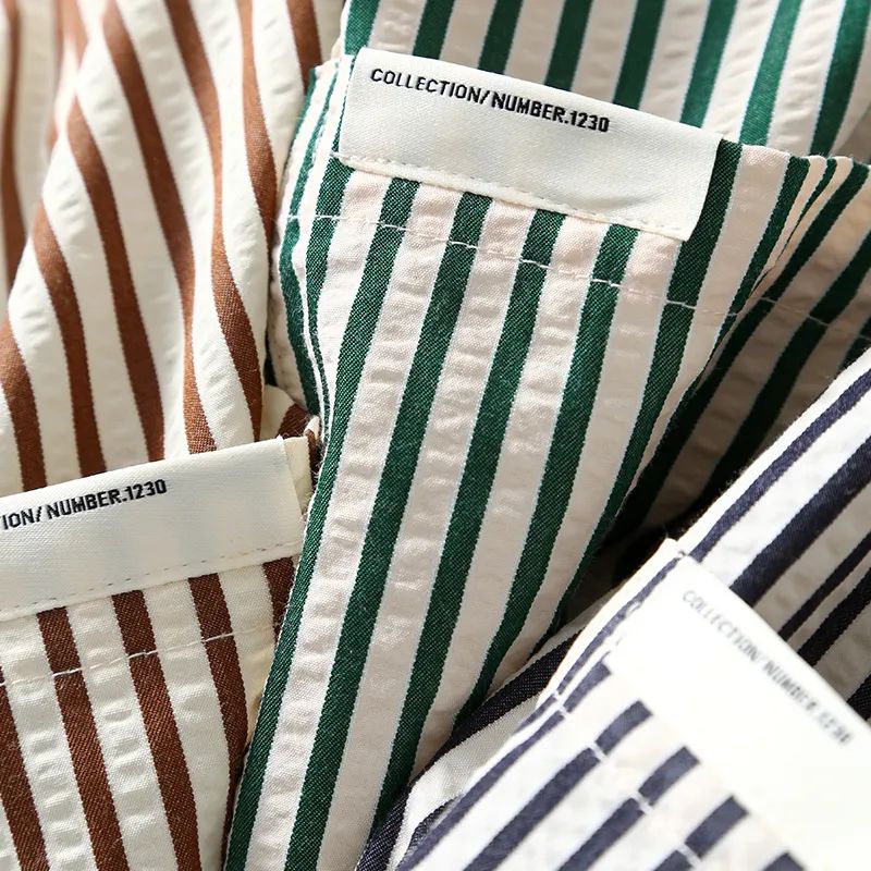 Classic striped short-sleeved shirt