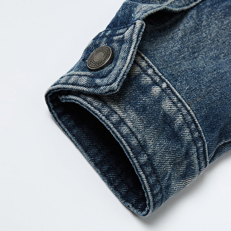 Classic American casual denim pocket jacket
