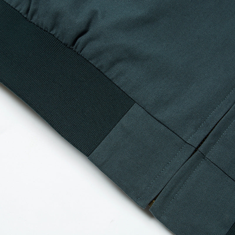 Plain corduroy neck casual jacket