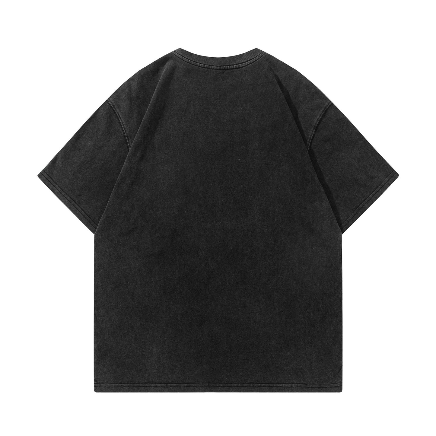 レトロ刺繍無地半袖tシャツ