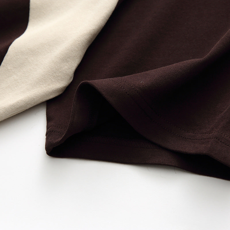 Color-block casual short-sleeved T-shirt