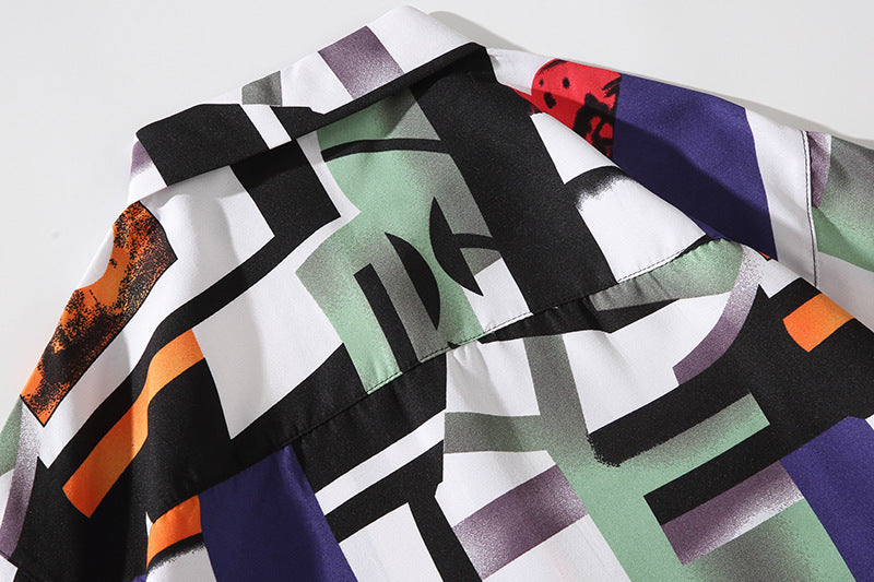 Colorful Geometric Aloha Shirt