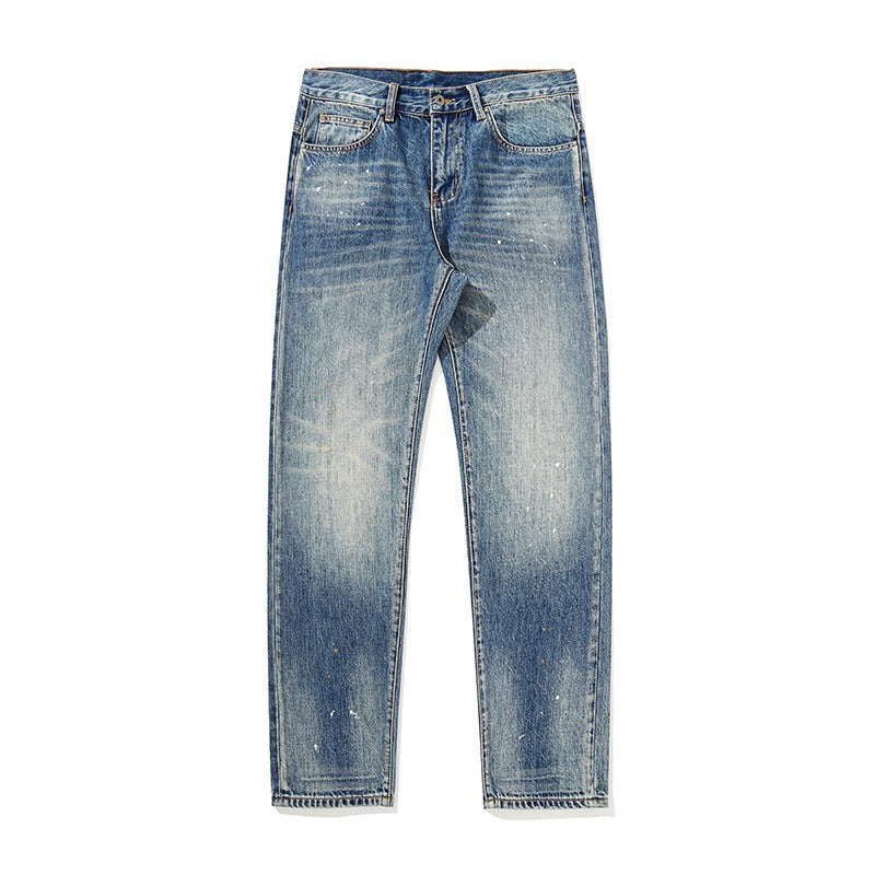 Loose Straight Retro Vintage Cargo Denim Pants