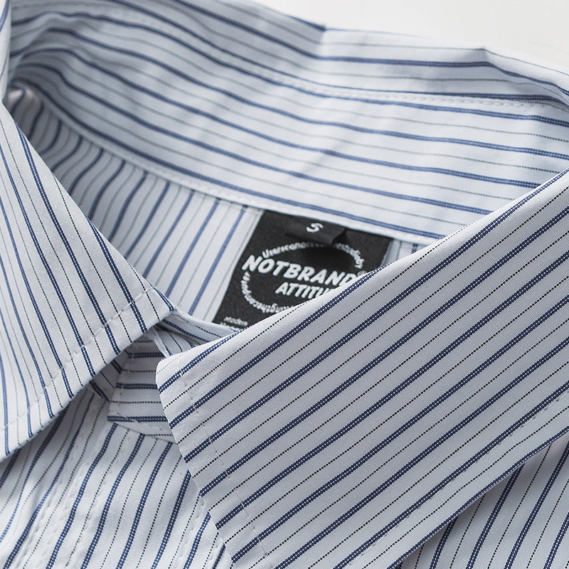 Classic striped long-sleeved shirt