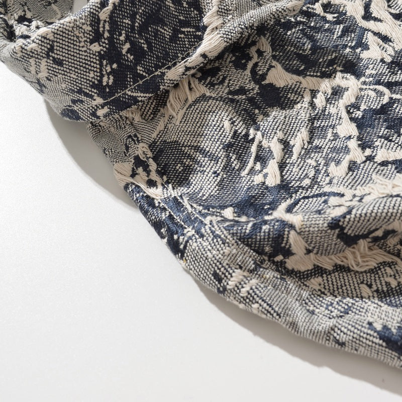 Ink painting pattern all-over autumn/winter jacket