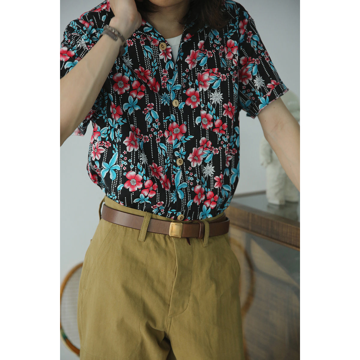 Obrieta all-over print aloha shirt