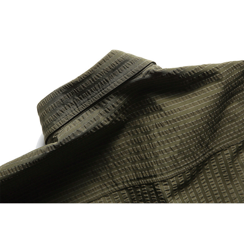 Classic striped long-sleeved work shirt