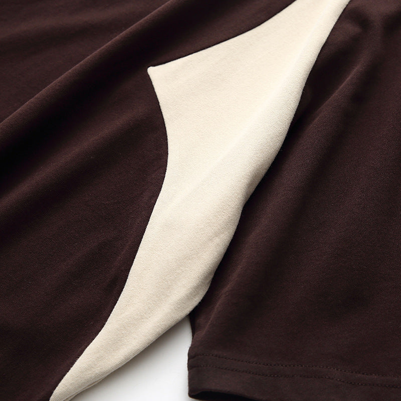 Color-block casual short-sleeved T-shirt