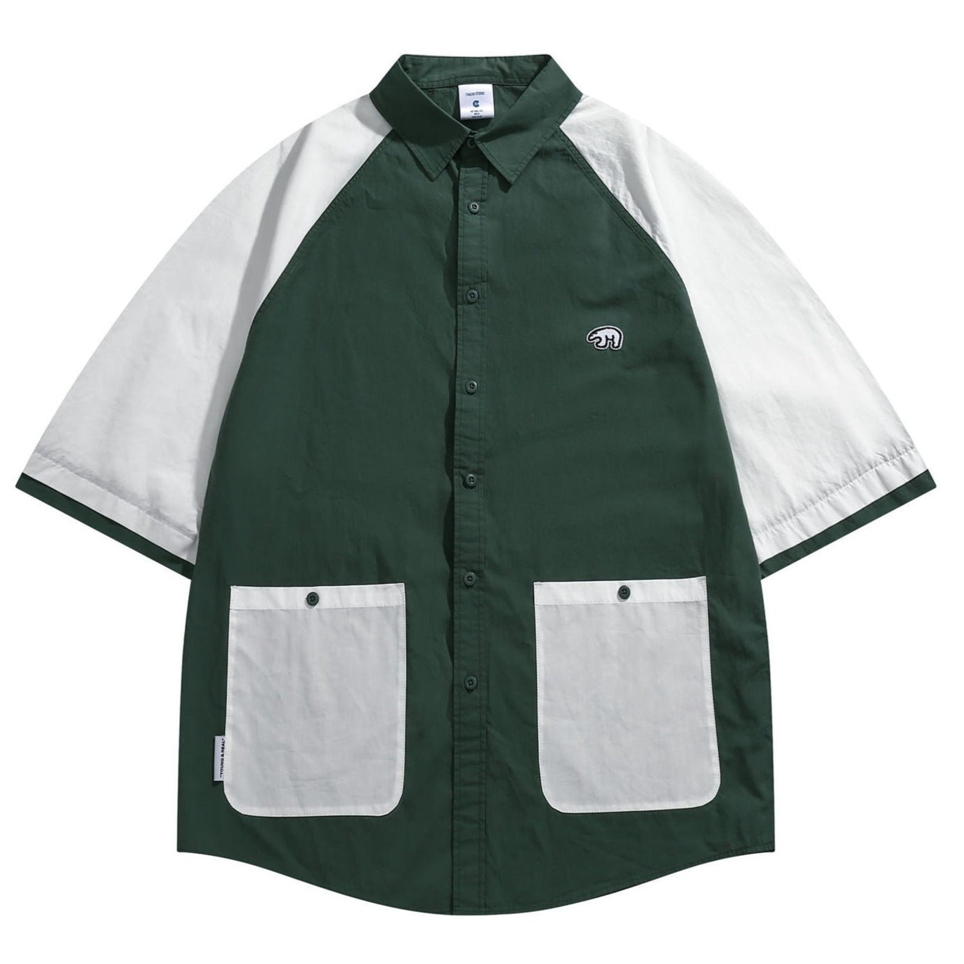 Retro style short sleeve shirt with pocket