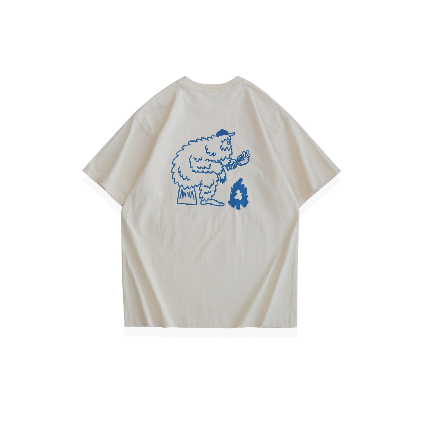 Camp print simple short sleeve T-shirt