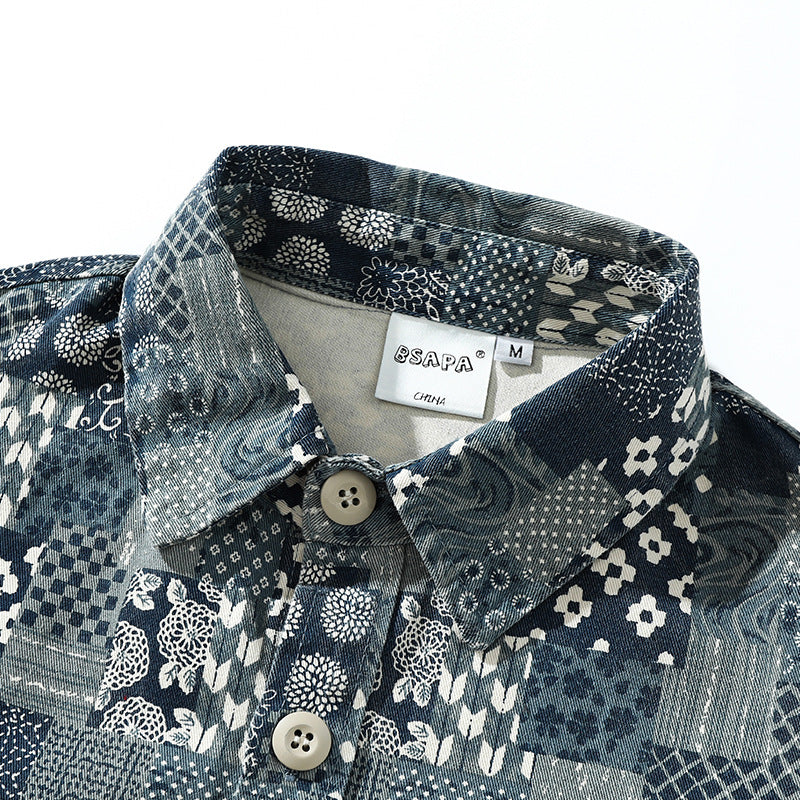 Old cloth pattern work shirt
