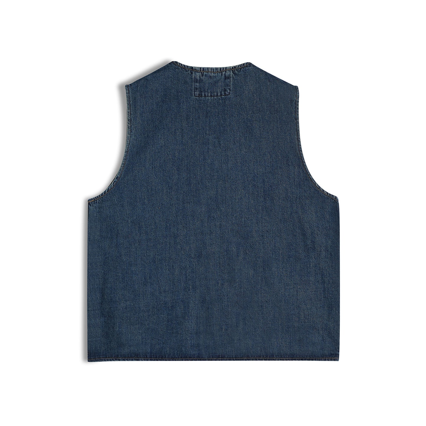 Classic multi-pocket denim work vest