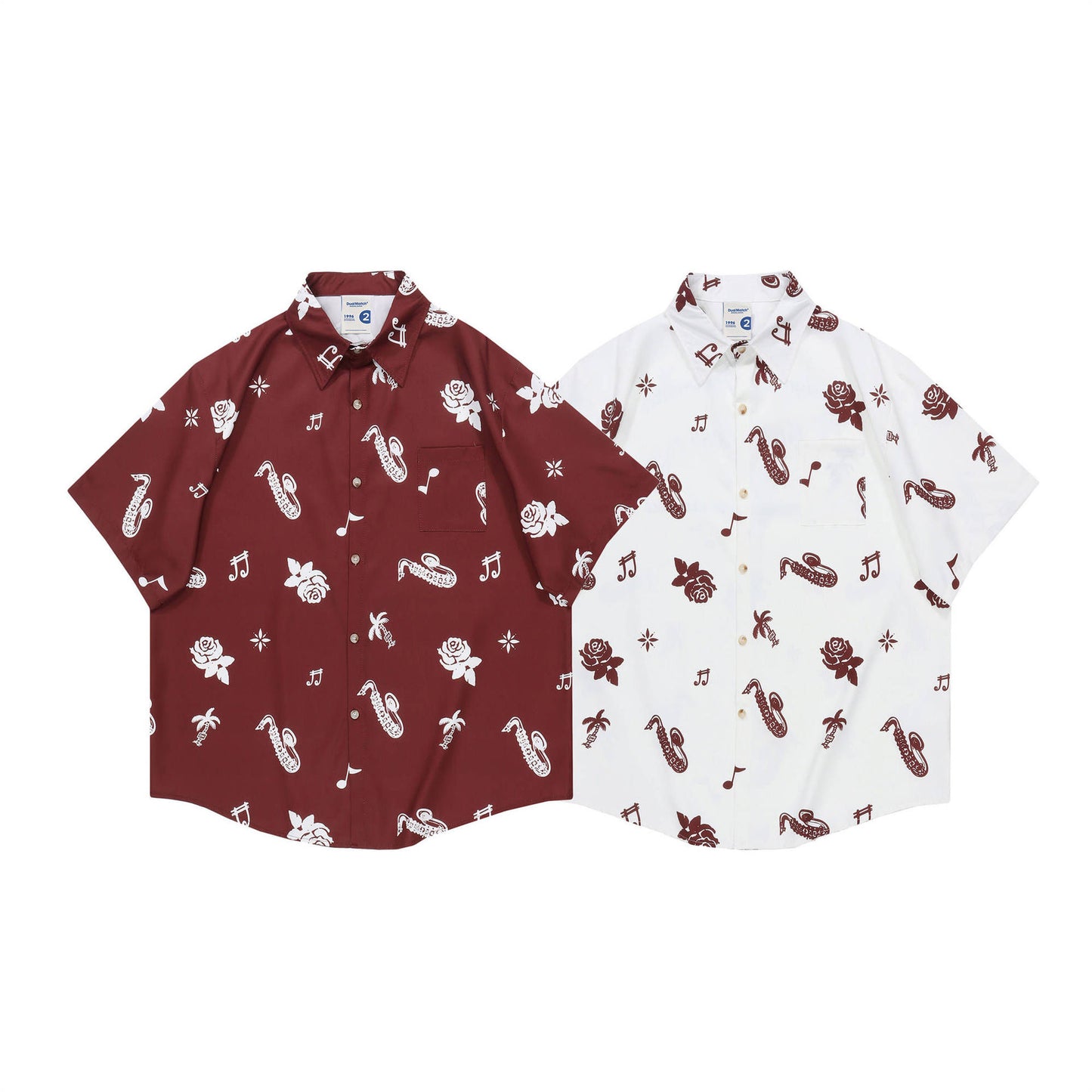 Hawaiian print short sleeve shirt