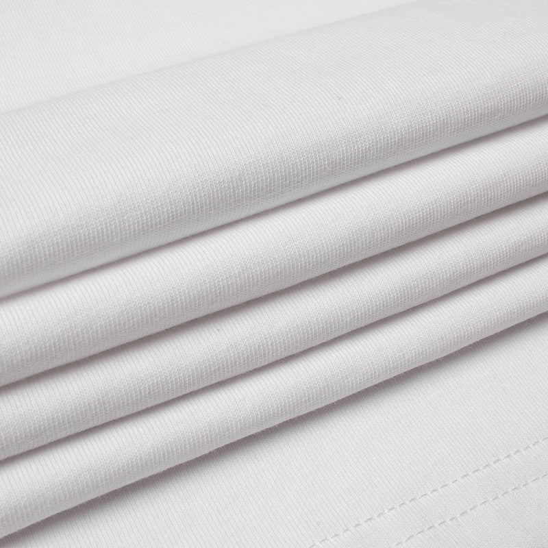 Embroidered pocket plain casual short sleeve T-shirt