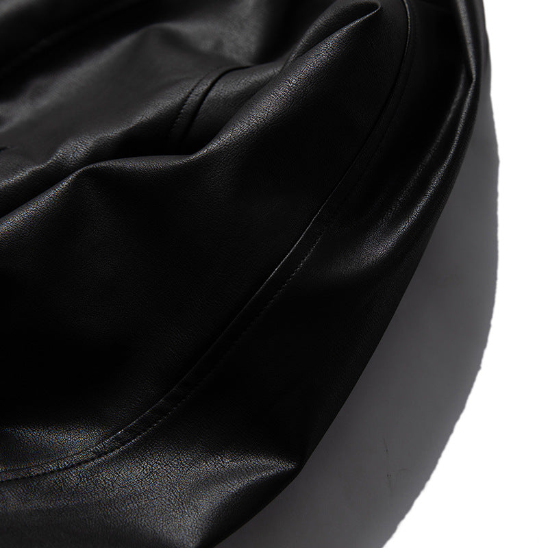 Retro Black PU Leather Jacket