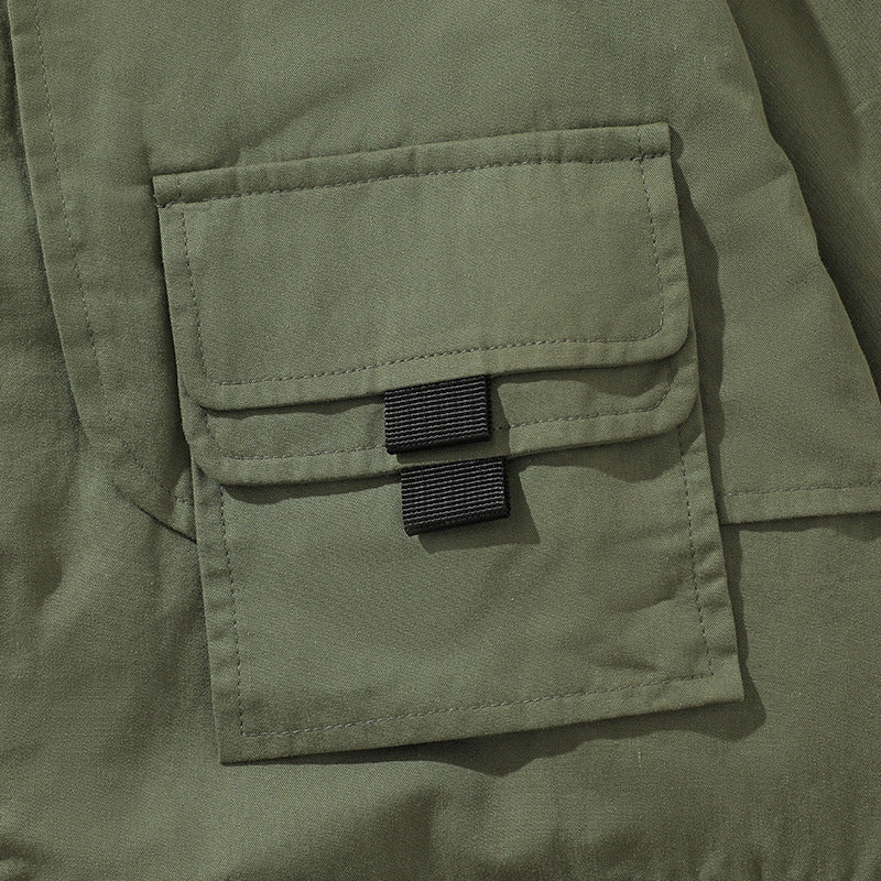 Corduroy jacket with multi-pockets