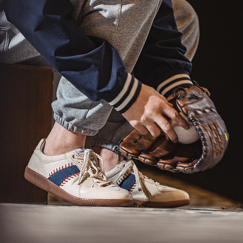 Baseball-style x Sashiko German Army Sneakers
