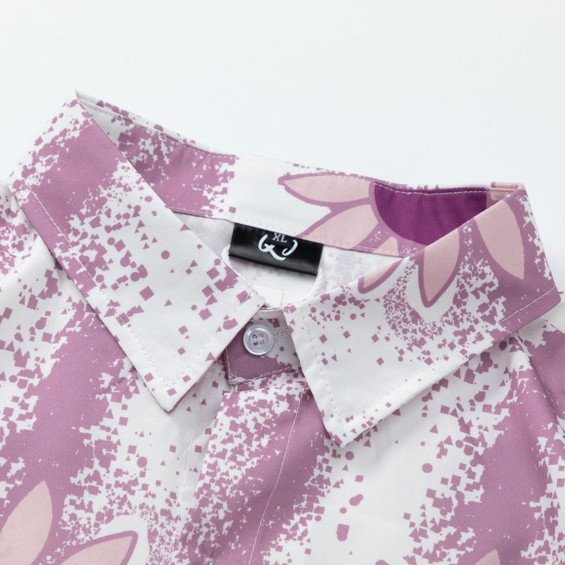 Retro all-over print aloha shirt perfect for summer