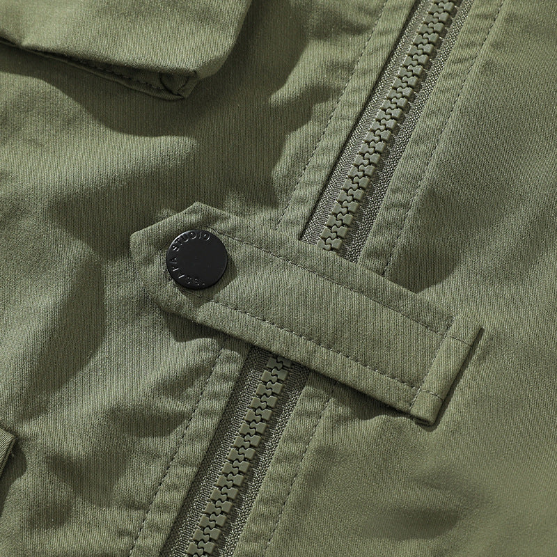 Corduroy jacket with multi-pockets