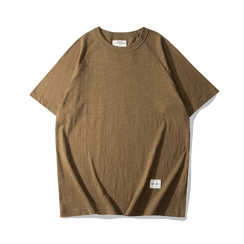 Simple, plain, easy-to-match short-sleeved T-shirt in five colors
