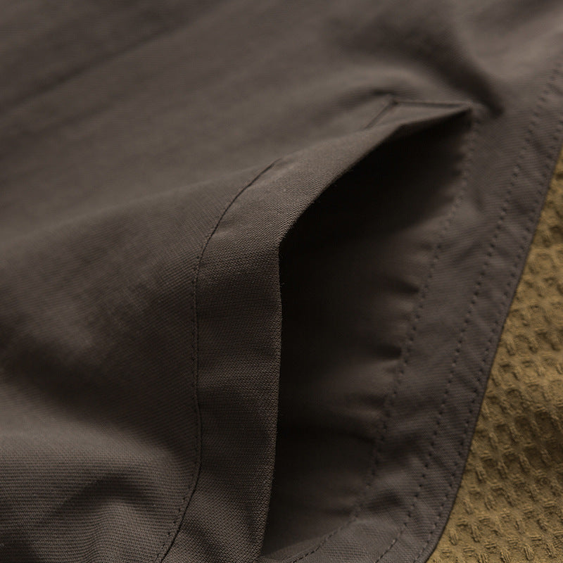 Switch high neck color combination jacket