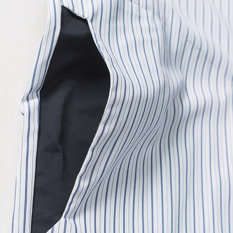Classic striped long-sleeved shirt