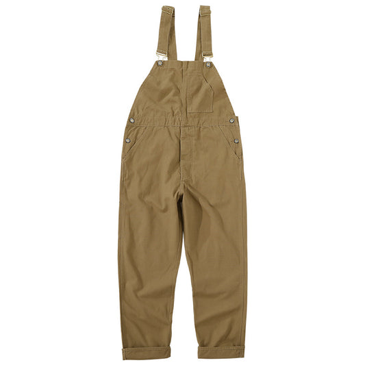 American casual retro suspender work pants