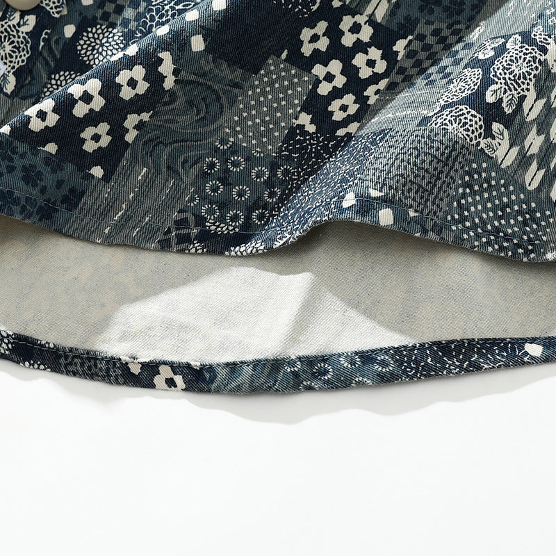 Old cloth pattern work shirt