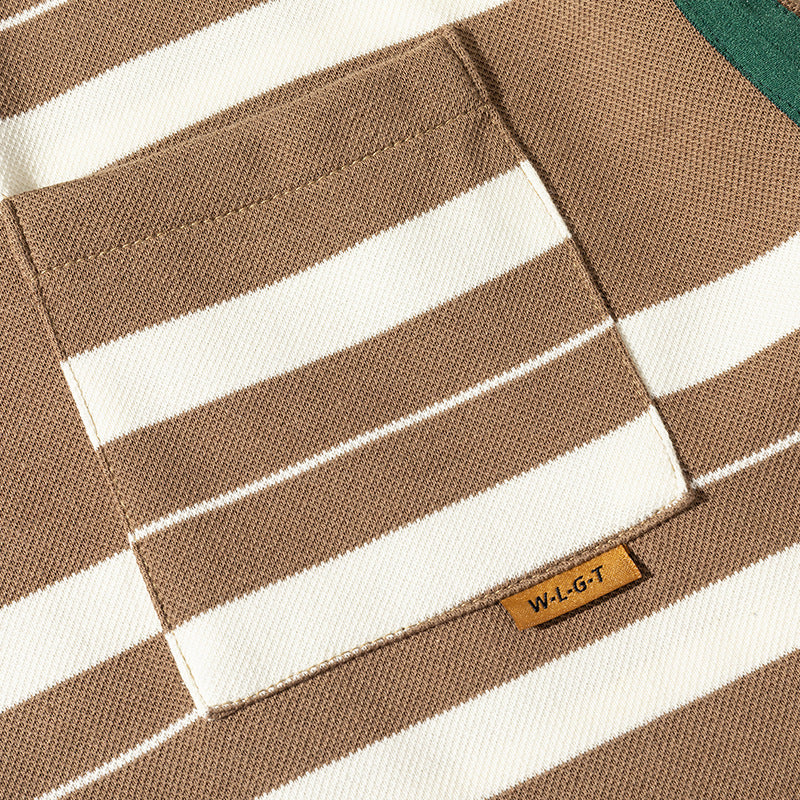 Color-coordinated horizontal striped autumn fashion hoodie