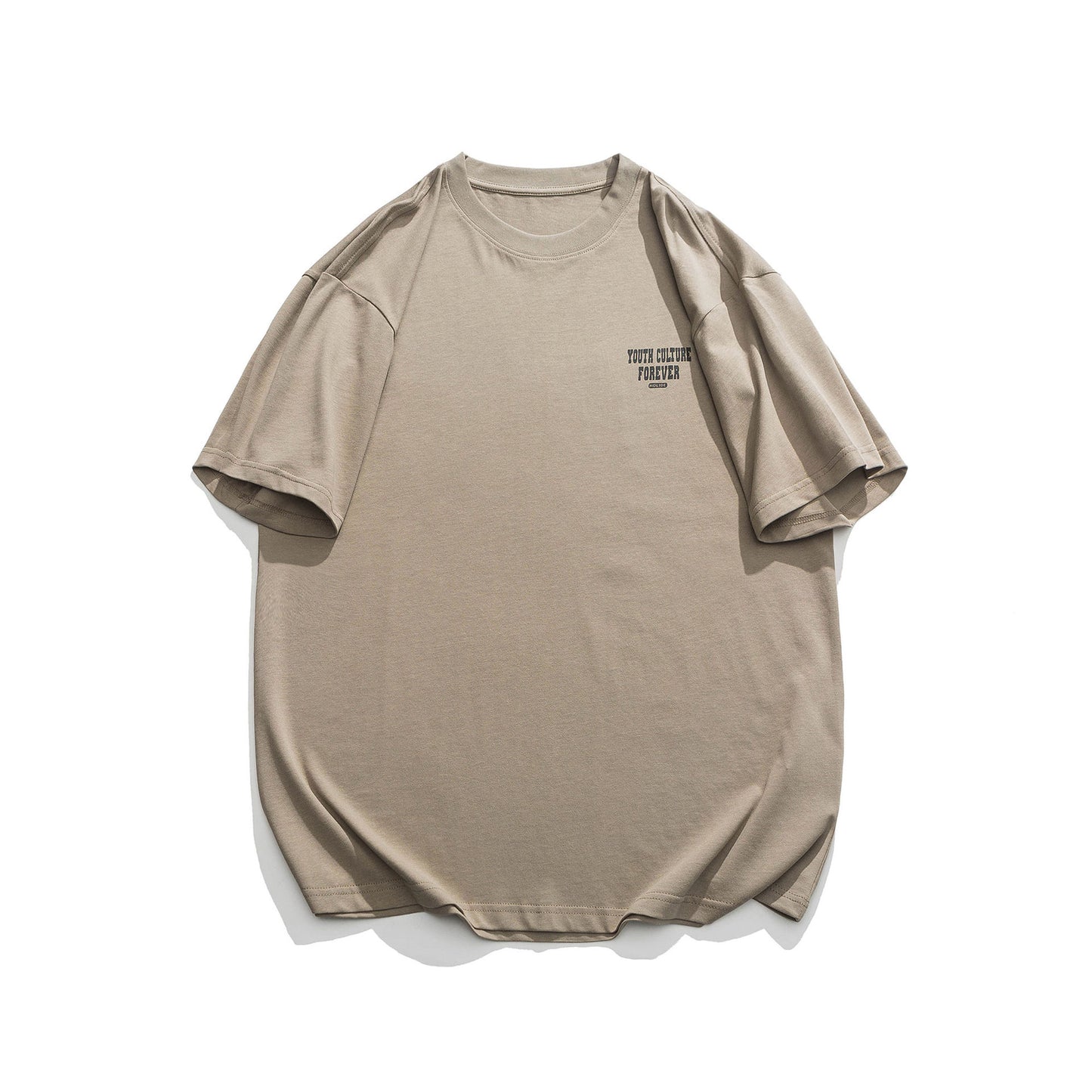 Portrait print cotton short-sleeved T-shirt